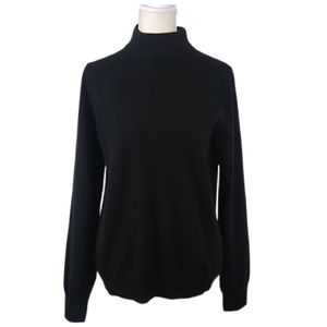 Meraki Black Cashmere Turtleneck Sweater Sz M